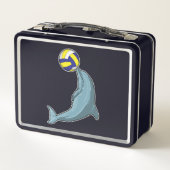 バレーボールのイルカ メタルランチボックス (裏面)