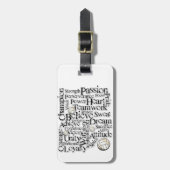 バレーボールのインスピレーションの荷物のラベル ラゲッジタグ (正面縦)