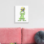 バレーボールのカエル キャンバスプリント (インサイチュ (リビング))