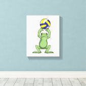 バレーボールのカエル キャンバスプリント (インサイチュ (ウッドフロア))