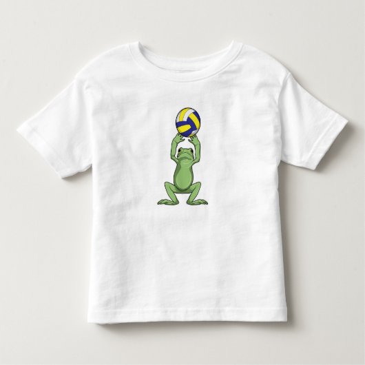 バレーボールのカエル トドラーTシャツ (正面)
