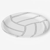 バレーボールのカスタマイズ可能な紙パーティープレート ペーパープレート (アングル)