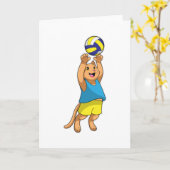 バレーボールのキャットフォーバレーボール カード (黄色い花)