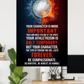 バレーボールのキャラクターが重要 ポスター (ホームオフィス)