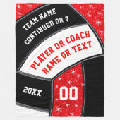 バレーボールのギフトアイディアシニア夜、バレーボール フリースブランケット (正面)