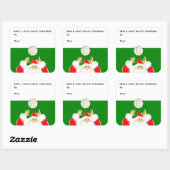 バレーボールのクリスマスギフトタグ スクエアシール (シート)