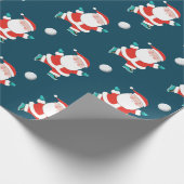 バレーボールのクリスマスギフトラッピング紙 ラッピングペーパー (角)