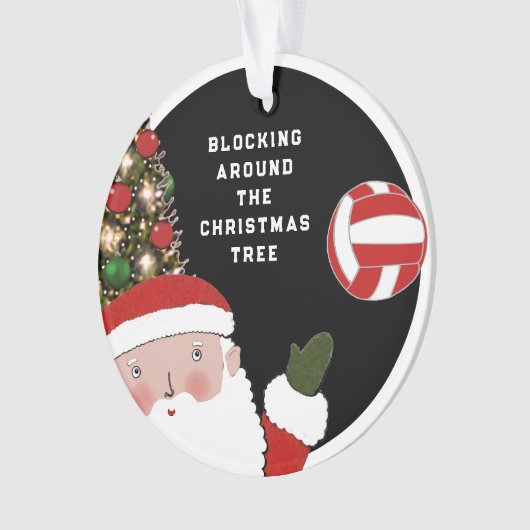 バレーボールのクリスマスコレクション可能なアクリルオーナメント オーナメント (正面)