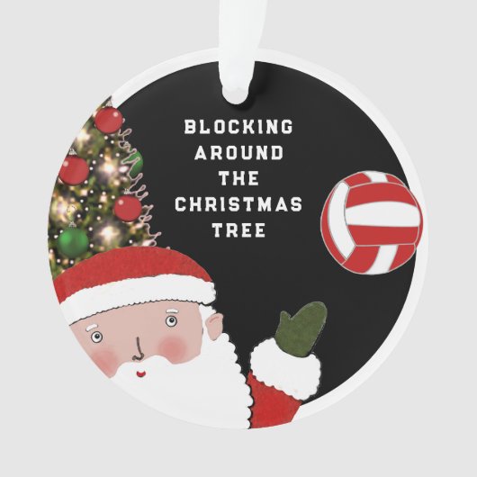 バレーボールのクリスマスコレクション可能なアクリルオーナメント オーナメント (正面)