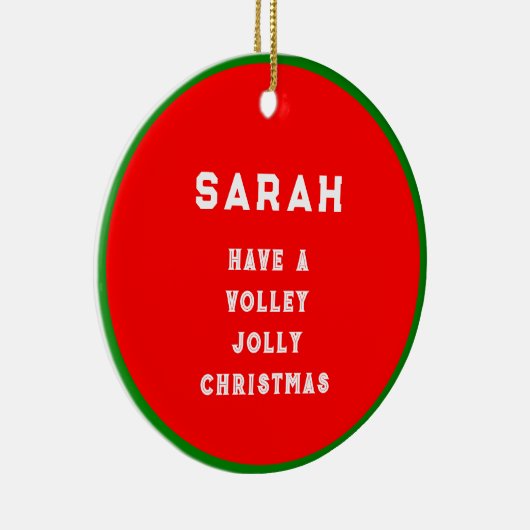 バレーボールのクリスマスコレクション セラミックオーナメント (右)
