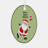 バレーボールのクリスマスコレクション メタルオーナメント (正面右)