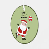 バレーボールのクリスマスコレクション メタルオーナメント (正面左)