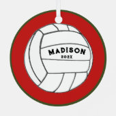 バレーボールのクリスマスコレクション メタルオーナメント (裏面)