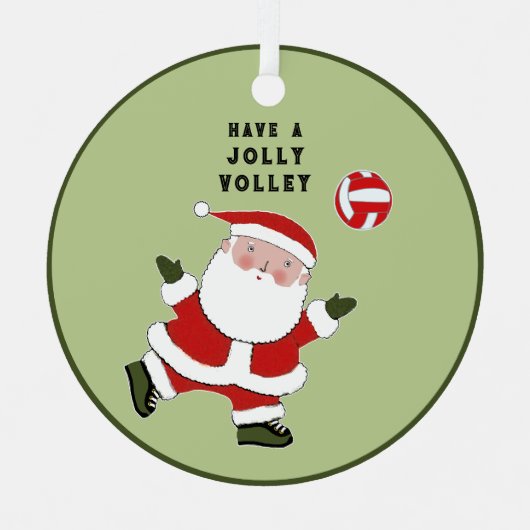 バレーボールのクリスマスコレクション メタルオーナメント (正面)
