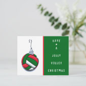 バレーボールのクリスマスホリデーカード シーズンポストカード (スタンド正面)