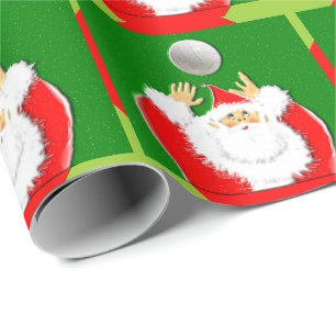 バレーボールのクリスマスラッピング紙 ラッピングペーパー