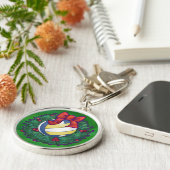 バレーボールのクリスマス キーホルダー (側面)