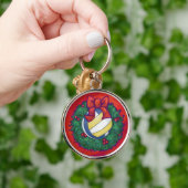 バレーボールのクリスマス キーホルダー (手)