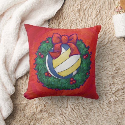 バレーボールのクリスマス クッション (ブランケット)