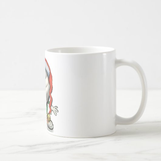 バレーボールのクリスマス コーヒーマグカップ (右)