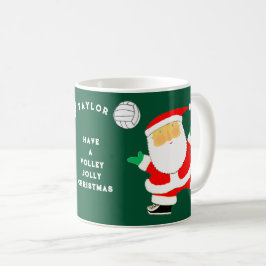 バレーボールのクリスマス コーヒーマグカップ
