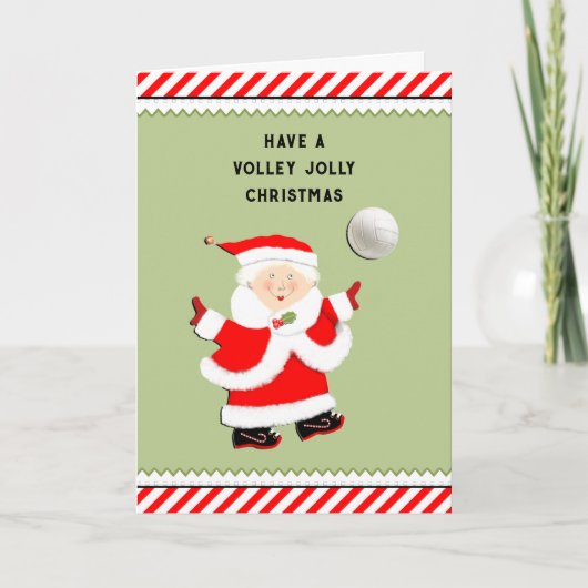 バレーボールのクリスマス シーズンカード (正面)