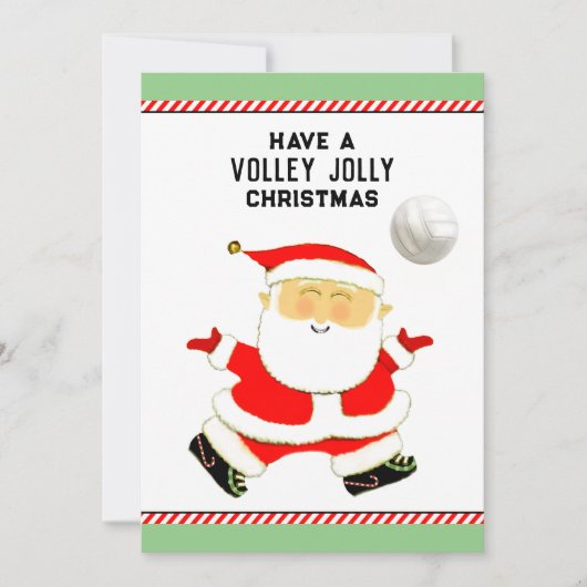 バレーボールのクリスマス シーズンカード (正面)