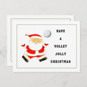 バレーボールのクリスマス シーズンポストカード (正面/裏面)