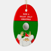 バレーボールのクリスマス セラミックオーナメント (右)