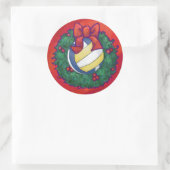 バレーボールのクリスマス ラウンドシール (バッグ)