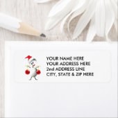 バレーボールのクリスマス ラベル (インサイチュ)