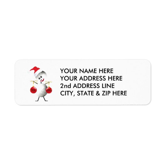 バレーボールのクリスマス ラベル (正面)