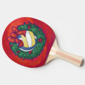バレーボールのクリスマス 卓球ラケット (横)