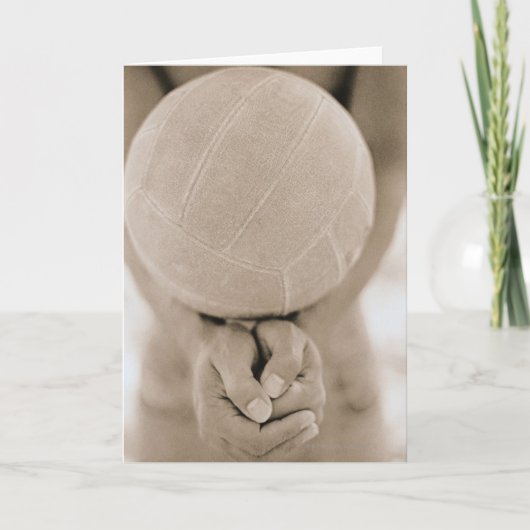 バレーボールのクローズアップ カード (正面)