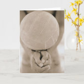 バレーボールのクローズアップ カード (黄色い花)