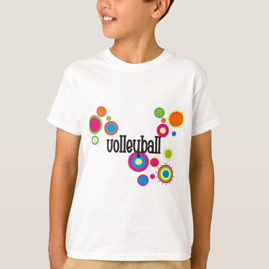バレーボールのクールな水玉模様 Tシャツ (正面)