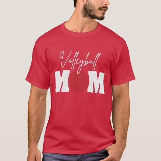 バレーボールのゲームママ母ママ家族 Tシャツ (正面)