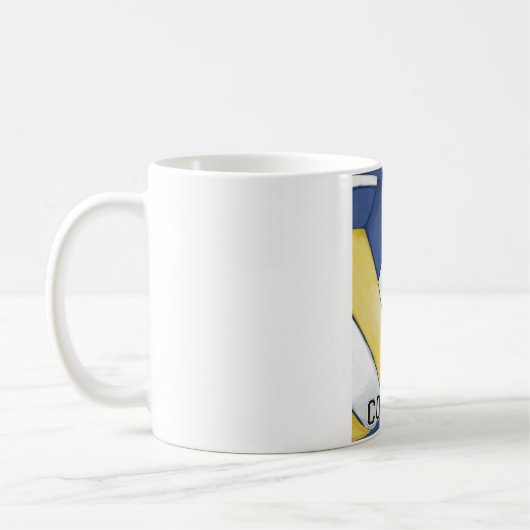 バレーボールのコーチありがとう コーヒーマグカップ (左)