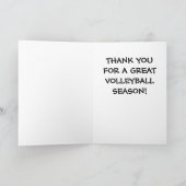 バレーボールのコーチありがとう サンキューカード (内部)