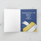 バレーボールのコーチありがとう サンキューカード (内部)