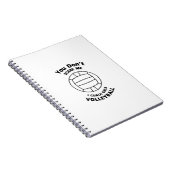 バレーボールのコーチのおもしろいなギフト私をおびえさせません ノートブック (右側)