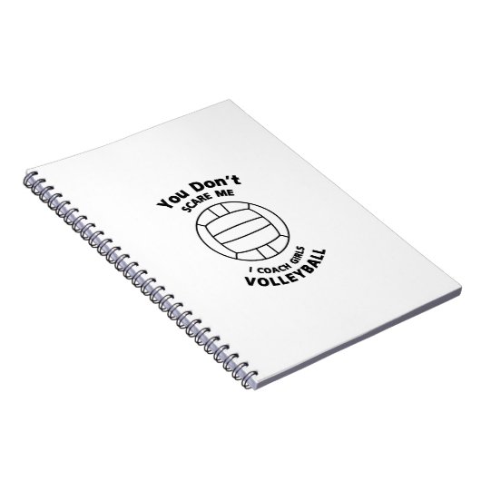 バレーボールのコーチのおもしろいなギフト私をおびえさせません ノートブック (右側)