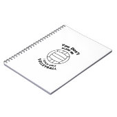 バレーボールのコーチのおもしろいなギフト私をおびえさせません ノートブック (左側)