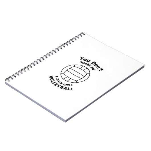 バレーボールのコーチのおもしろいなギフト私をおびえさせません ノートブック (左側)
