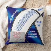 バレーボールのコーチのギフト、チーム写真、プレーヤーの名前 クッション (ブランケット)