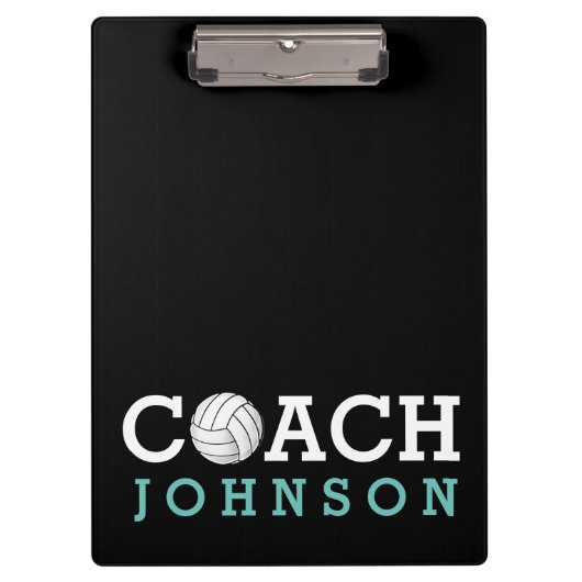 バレーボールのコーチの名前をカスタムする クリップボード (正面)