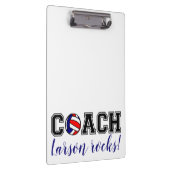 バレーボールのコーチの感謝していスポーツチームあなたへの贈り物 クリップボード (右)