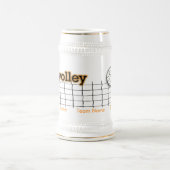 バレーボールのコーチまたは季節のギフトのマグ ビールジョッキ (中央)