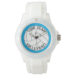 バレーボールのコーチまたは選手カスタムのチーム名スポーツ 腕時計