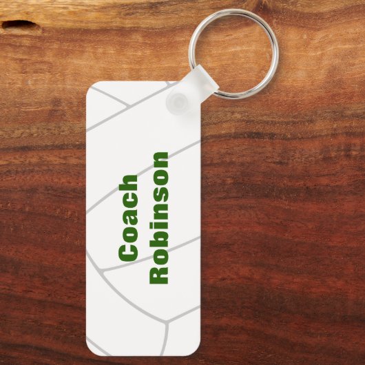 バレーボールのコーチパーソナライズされたギフト キーホルダー (裏面)